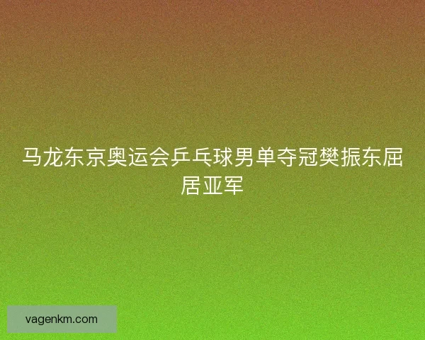 马龙东京奥运会乒乓球男单夺冠樊振东屈居亚军